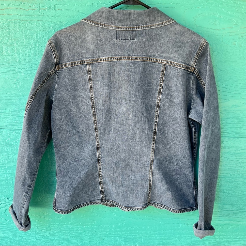 Faonnable Stretch Denim Jacket Fitted Style Size … - image 3